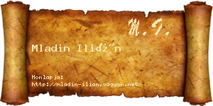 Mladin Ilián névjegykártya